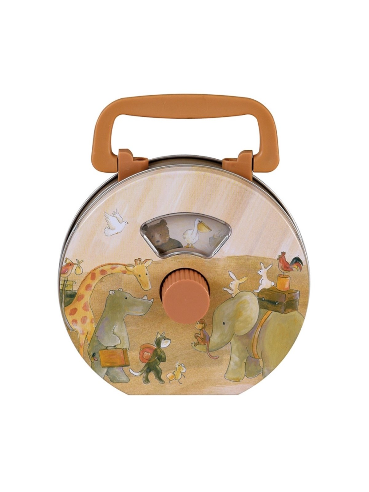 Boite à musique en métal animaux