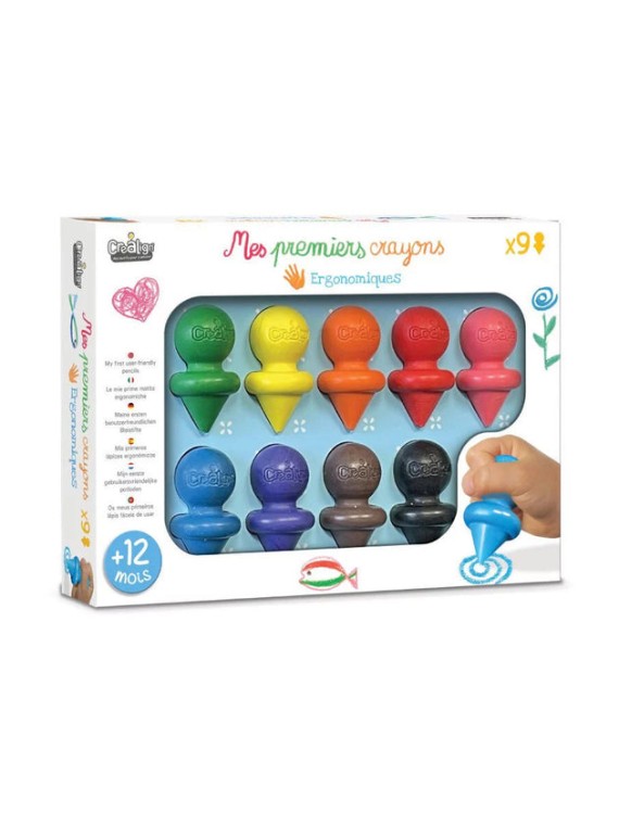 Mes premiers crayons x9 | Crayons ergonomiques bébé