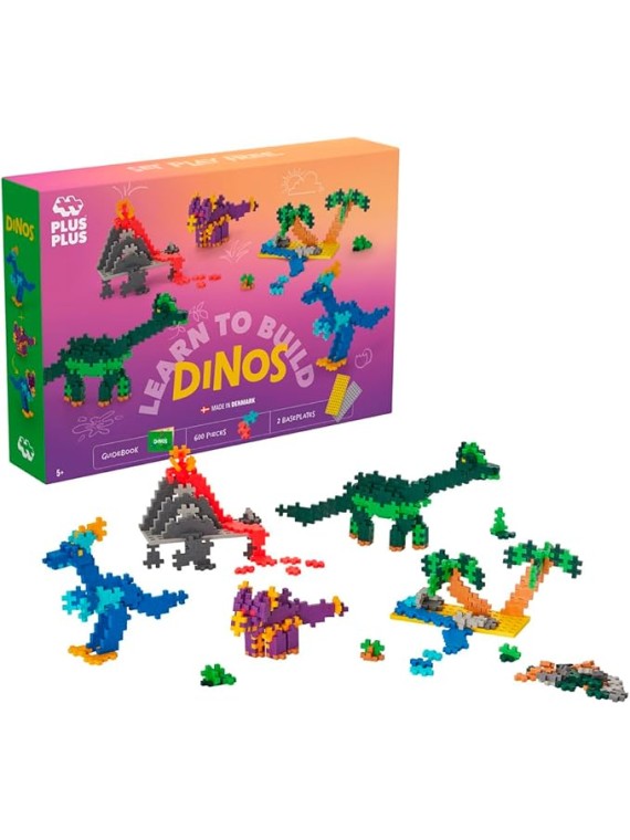 PLUS PLUS - Kit découverte Dinosaures de 600 pièces
