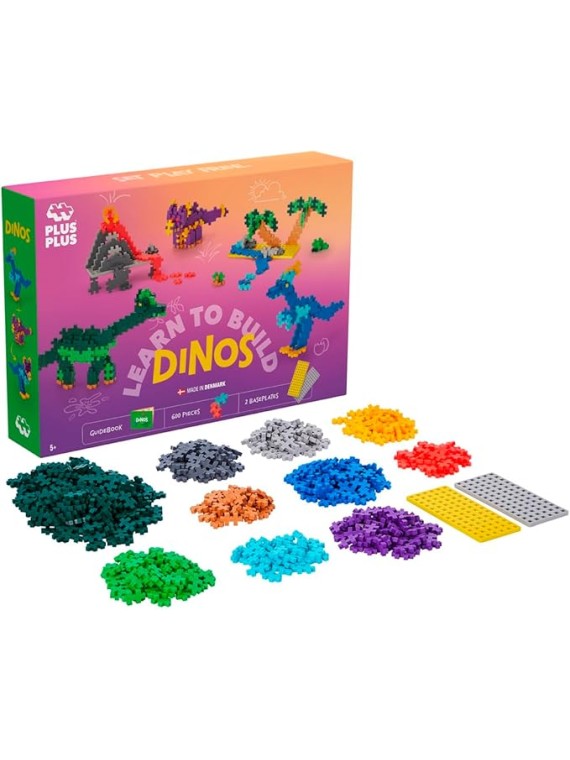 PLUS PLUS - Kit découverte Dinosaures de 600 pièces