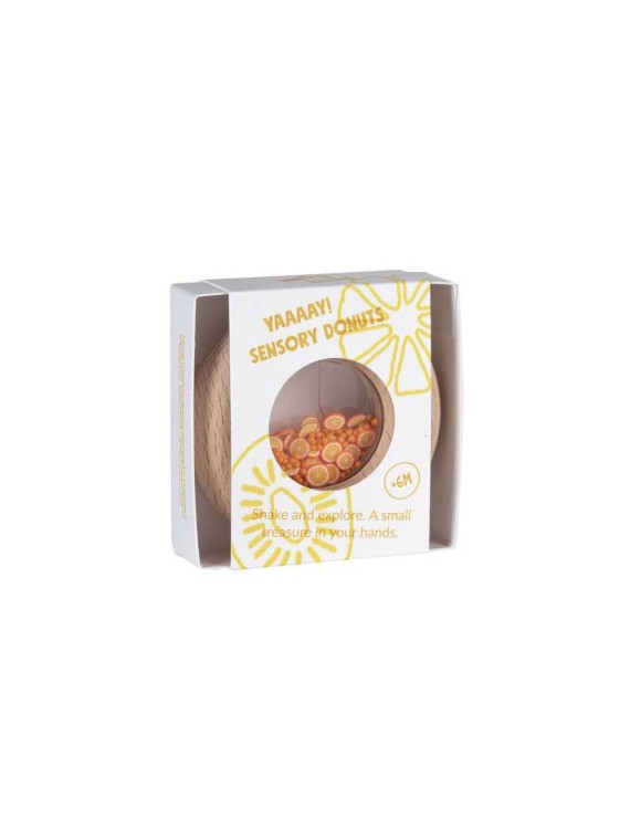 Hochet sensoriel orange - Petit Boum