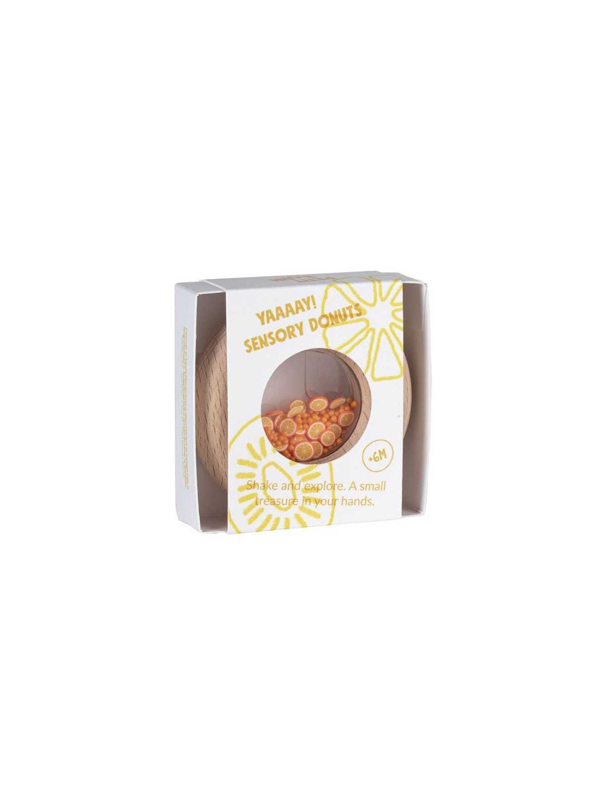 Hochet sensoriel orange - Petit Boum