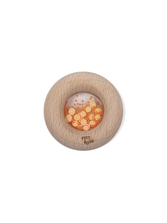 Hochet sensoriel orange - Petit Boum