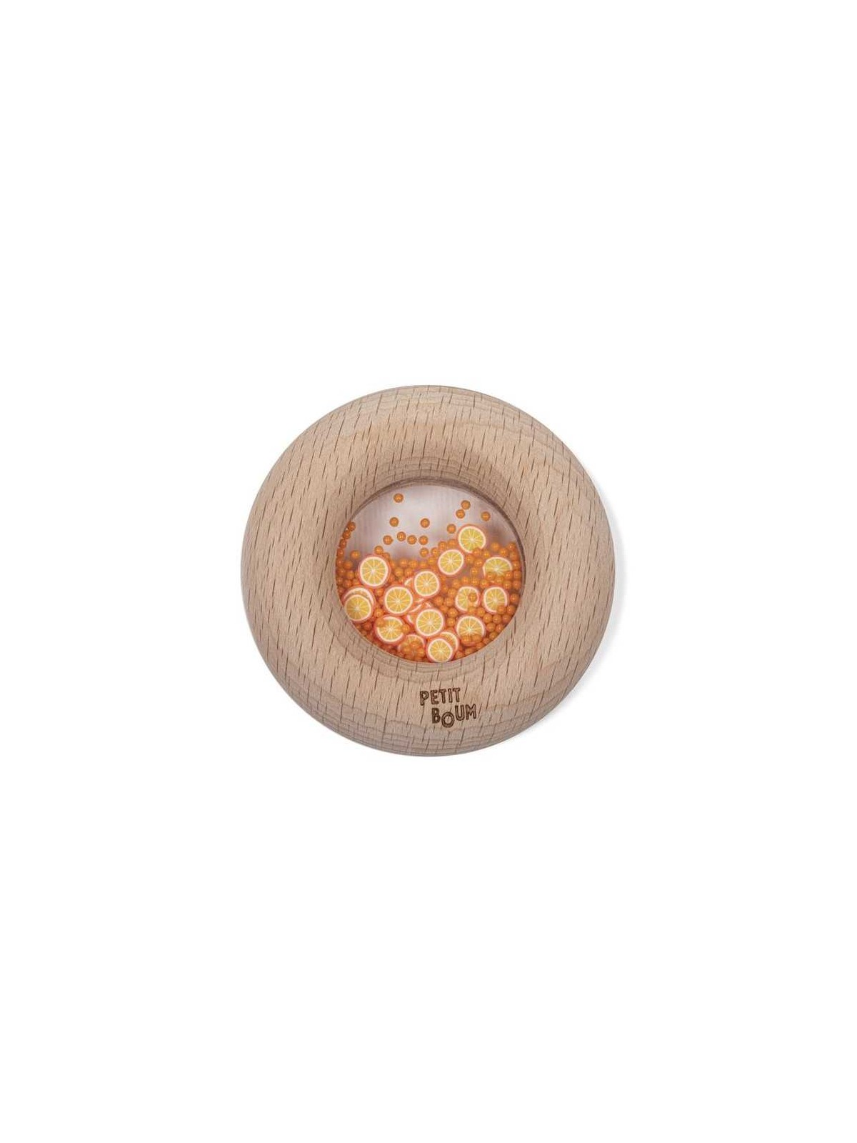 Hochet sensoriel orange - Petit Boum