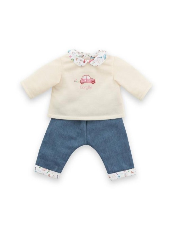 T-Shirt Manches Longues et Jean Week-end à Paris pour poupon