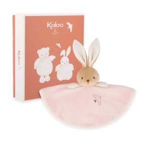 Doudou lapin rond Rose