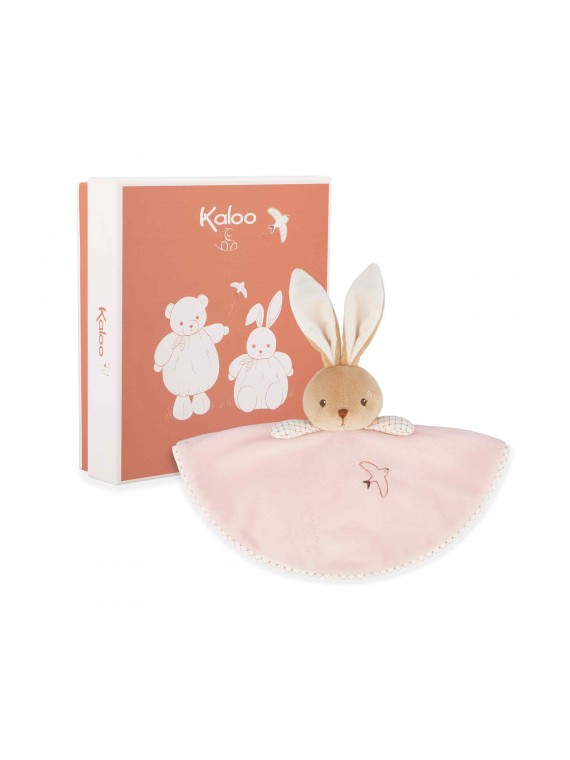 Doudou lapin rond Rose