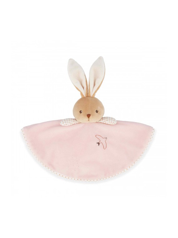 Doudou lapin rond Rose