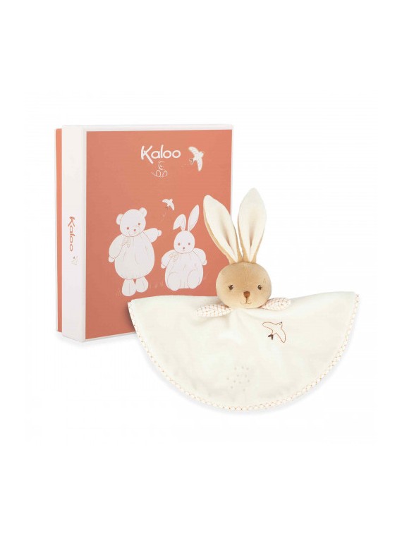 Doudou lapin rond Crème