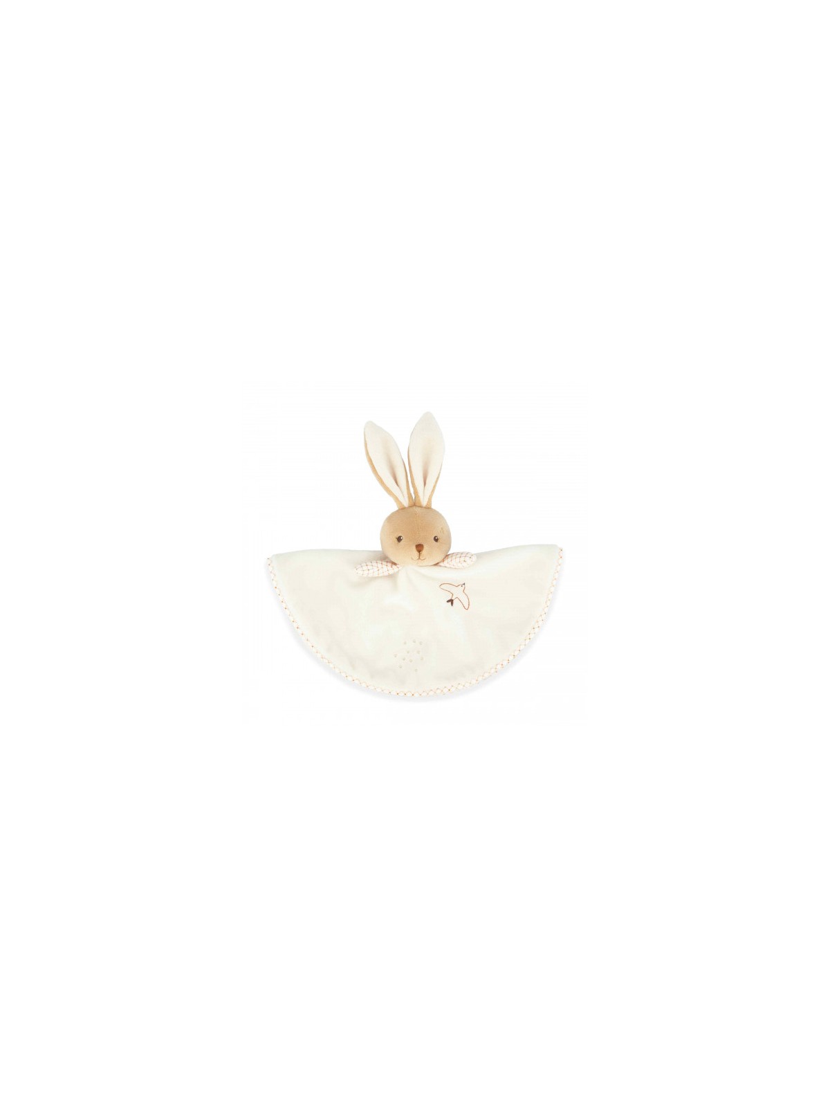 Doudou lapin rond Crème