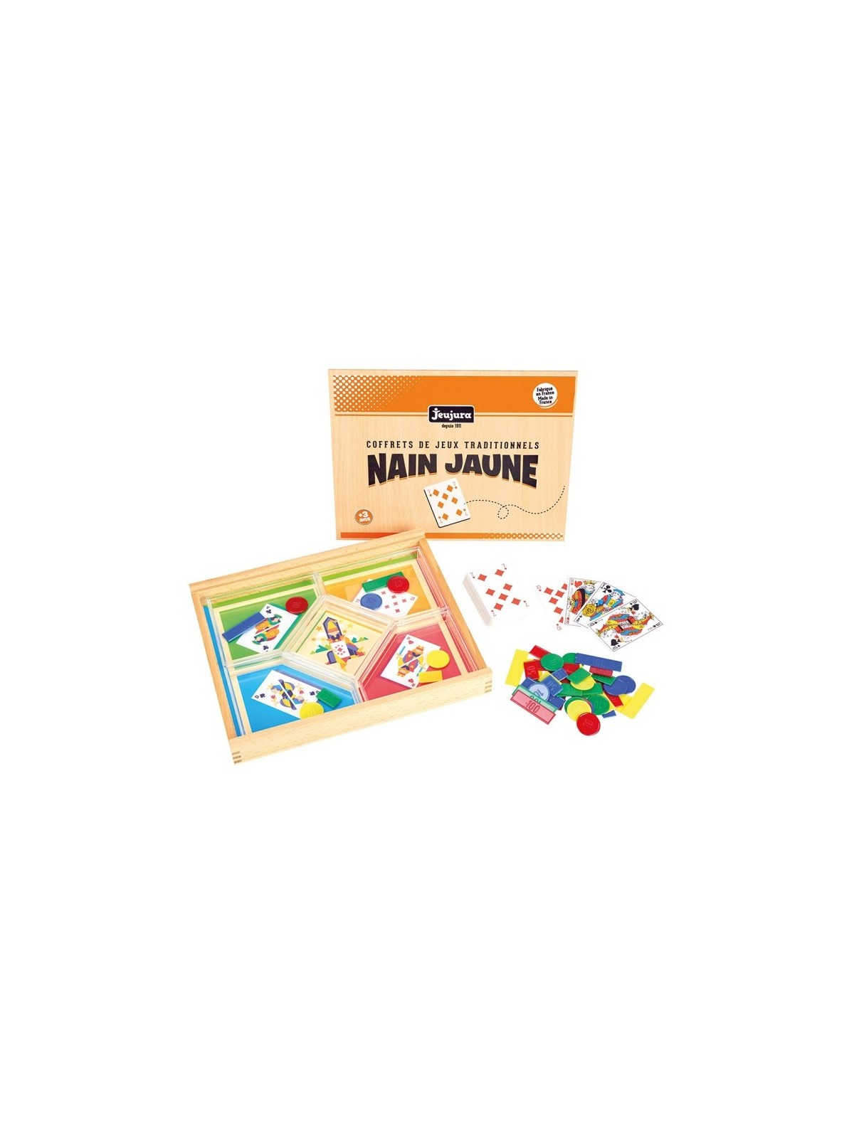 Jeu du nain jaune - coffret en bois