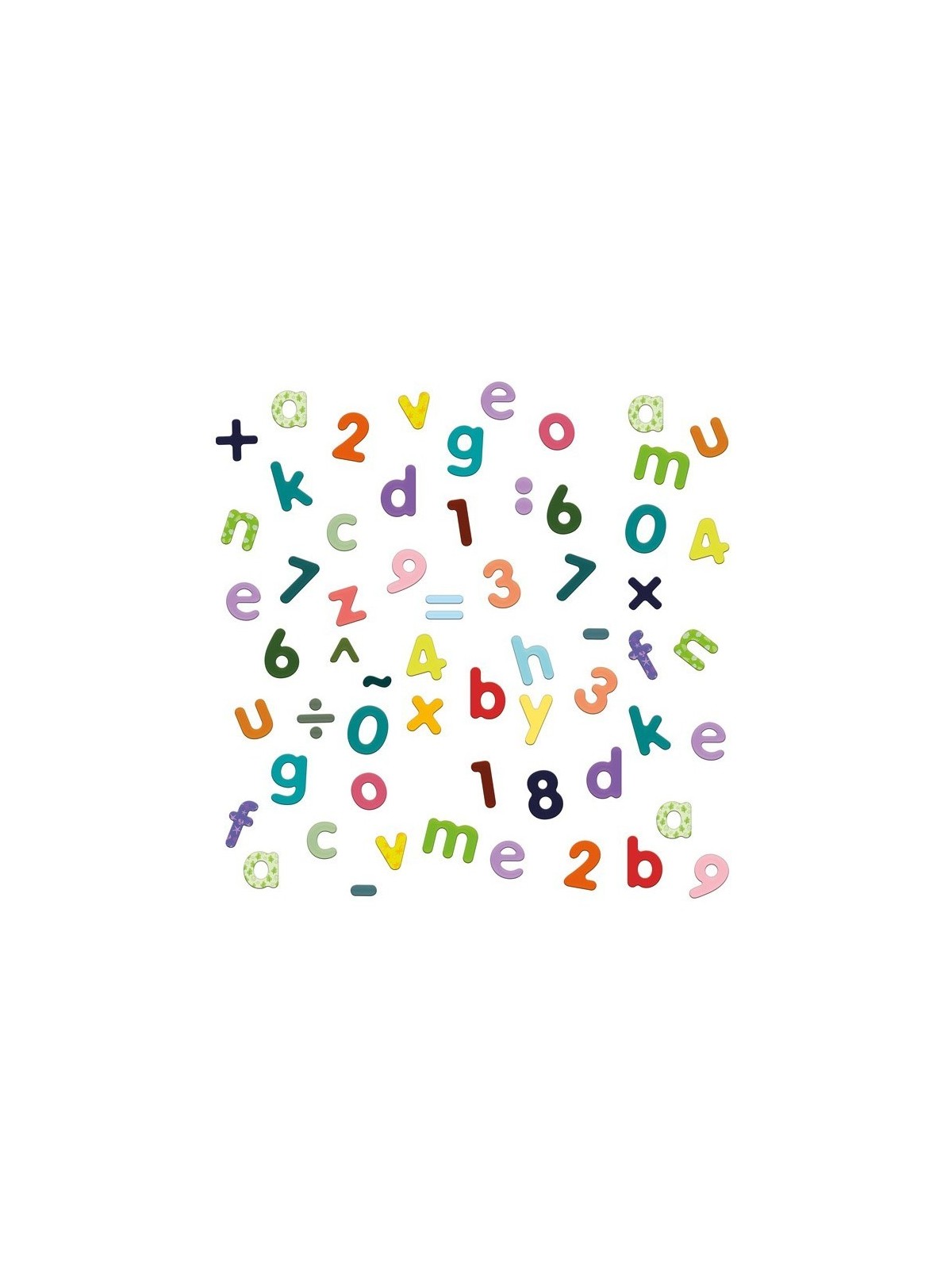 Magnets bois 80 lettres minuscules et chiffres