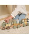 Train à blocs en bois FSC, tracteur - Little Farm