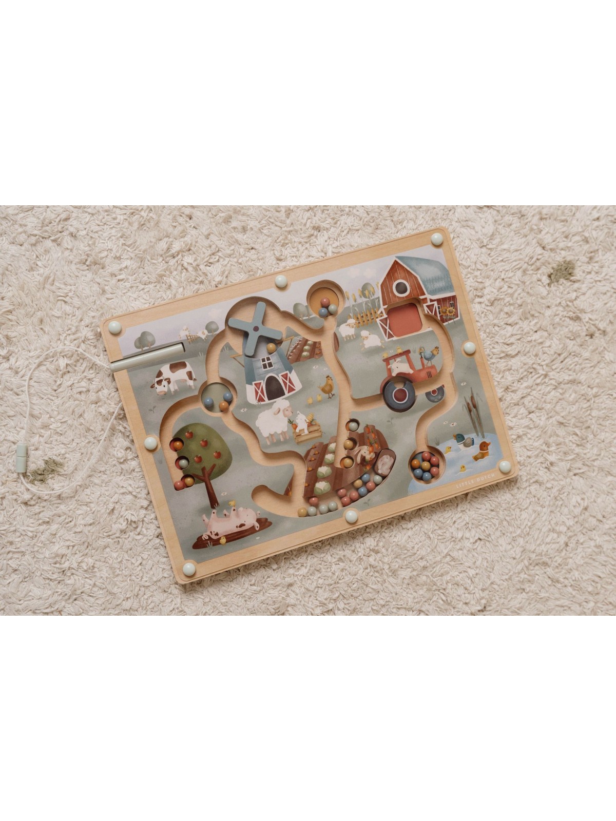 Labyrinthe magnétique en bois FSC - Little Farm