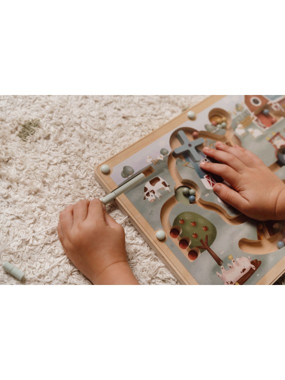 Labyrinthe magnétique en bois FSC - Little Farm