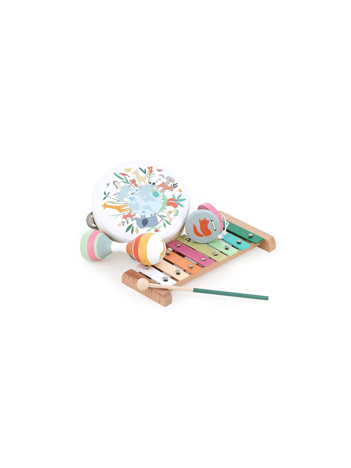 Set de musique en bois, Les animaux du monde - Sarah Betz
