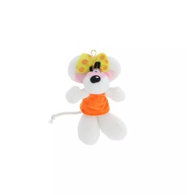 Porte-clés peluche Diddlina en robe orange 15cm