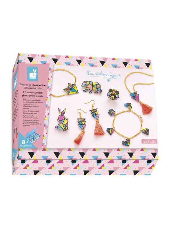Kit Créatif - Coffret 7 Bijoux en Plastique Fou Geometrix
