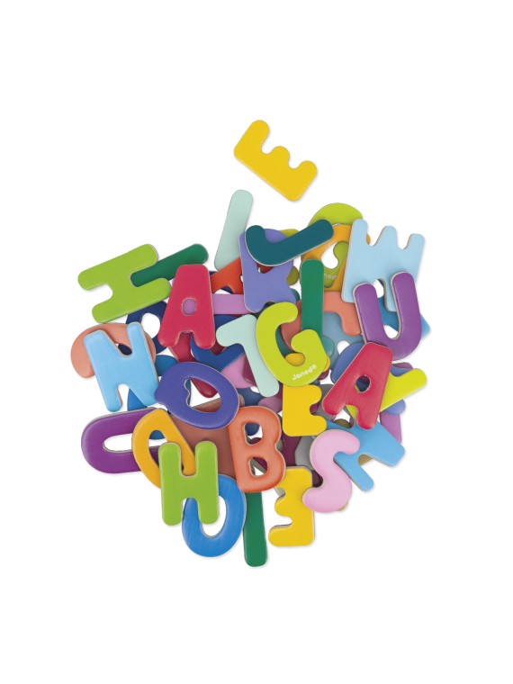 52 lettres magnétiques (bois)