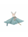 Doudou lapin bleu